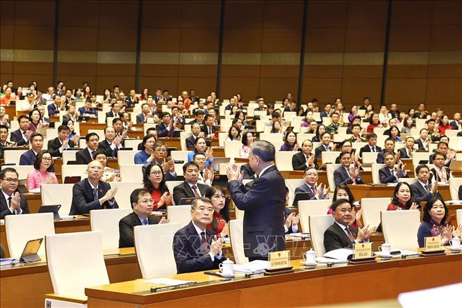 Tổng Bí thư, Chủ tịch nước Tô Lâm dự khai mạc Kỳ họp không thường lệ thứ nhất, Quốc hội khoá XVI. Ảnh: Doãn Tấn - TTXVN