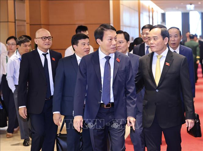 Đại biểu dự khai mạc Kỳ họp không thường lệ thứ nhất, Quốc hội khóa XVI. Ảnh: Minh Đức - TTXVN