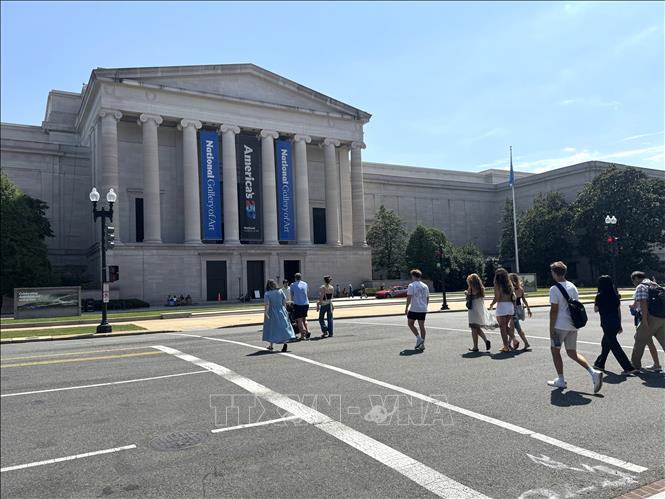 Tòa nhà Bảo tàng Nghệ thuật Quốc gia (National Gallery of Art) ở Washington D.C., Mỹ. Ảnh: Đoàn Hùng - PV TTXVN tại Mỹ