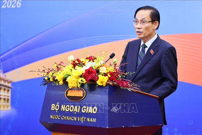 Bộ trưởng Bộ Ngoại giao Lê Hoài Trung phát biểu. Ảnh: Minh Đức – TTXVN