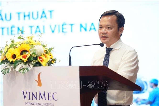 PGS.TS, Bác sĩ Hoàng Quốc Cường, Giám đốc Sở Y tế Cần Thơ phát biểu tại sự kiện. Ảnh: Ánh Tuyết - TTXVN