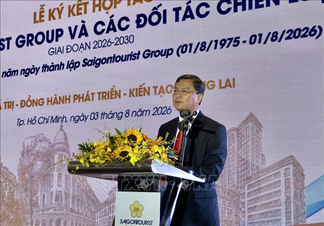 Phó Chủ tịch UBND Thành phố Hồ Chí Minh Nguyễn Công Vinh phát biểu. Ảnh: Mỹ Phương – TTXVN
