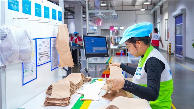Production activities at a high-tech enterprise in Tay Ninh province. VNA Photo: Minh Phú