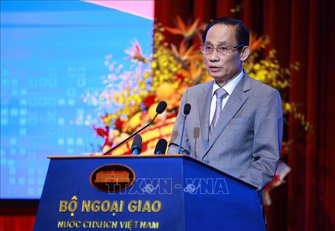 Bộ trưởng Ngoại giao Lê Hoài Trung phát biểu. Ảnh: Dương Giang-TTXVN