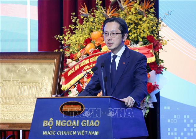Đại sứ Đỗ Hùng Việt, Trưởng Phái đoàn Thường trực Việt Nam tại Liên hợp quốc phát biểu. Ảnh: An Đăng - TTXVN