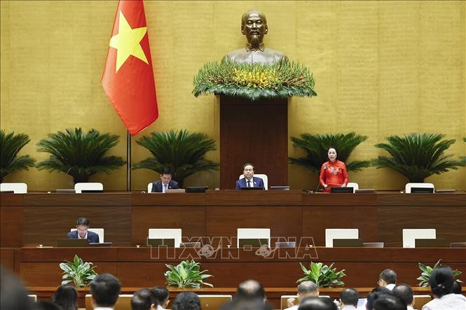 Phó Chủ tịch Quốc hội Nguyễn Thị Thanh phát biểu. Ảnh: Doãn Tấn - TTXVN