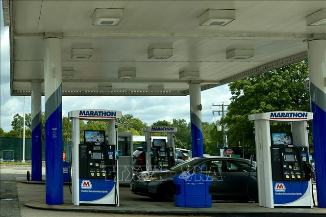 Một cây xăng ở bang Virginia (Mỹ). Ảnh: Ngọc Quang - PV TTXVN tại Mỹ