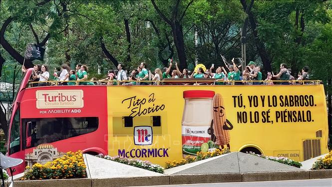 Lượng du khách quốc tế đến Mexico tăng đột biến trong thời gian diễn ra World Cup 2026. Đây cũng là đòn bẩy quan trọng cho sự tăng trưởng của kinh tế Mexico trong năm 2026. Ảnh: Phi Hùng - PV TTXVN tại Mexico