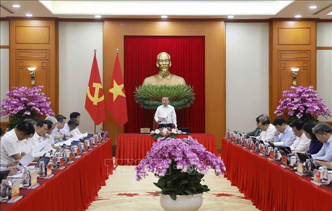 Tổng Bí thư, Chủ tịch nước Tô Lâm, Trưởng Ban Chỉ đạo Trung ương về tổng kết thực tiễn và nghiên cứu sửa đổi, bổ sung Điều lệ Đảng phát biểu chỉ đạo. Ảnh: Thống Nhất - TTXVN