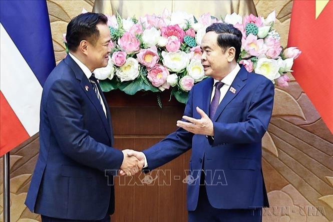 Chủ tịch Quốc hội Trần Thanh Mẫn hội kiến Thủ tướng Thái Lan Anutin Charnvirakul thăm chính thức Việt Nam và tham dự Diễn đàn Tương lai ASEAN lần thứ ba (Hà Nội, 8/6/2026). Ảnh: Doãn Tấn - TTXVN
