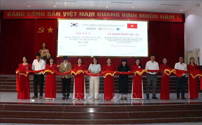 Lễ khởi động Dự án giai đoạn 2. Ảnh: Duy Khương - TTXVN