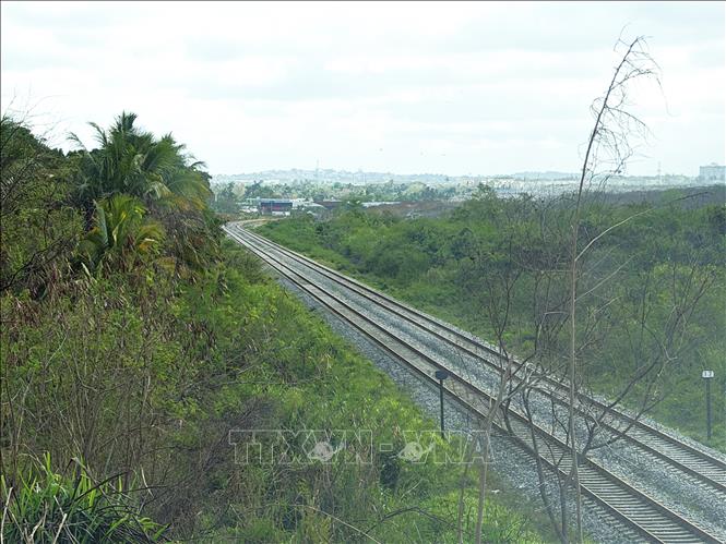 Đường sắt ở La Habana (Cuba). Ảnh: Ngọc Duy - PV TTXVN tại Cuba