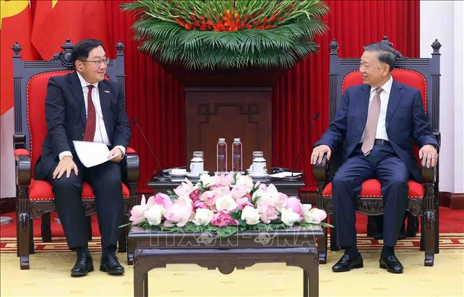 Tổng Bí thư, Chủ tịch nước Tô Lâm tiếp Đại sứ Đặc mệnh toàn quyền Malaysia tại Việt Nam Dato’ Tan Yang Thai. Ảnh: Phạm Kiên - TTXVN