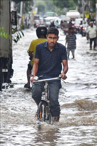 Ngập lụt do mưa lớn tại Guwahati, bang Assam, Ấn Độ ngày 4/8/2026. Ảnh: ANI/TTXVN phát