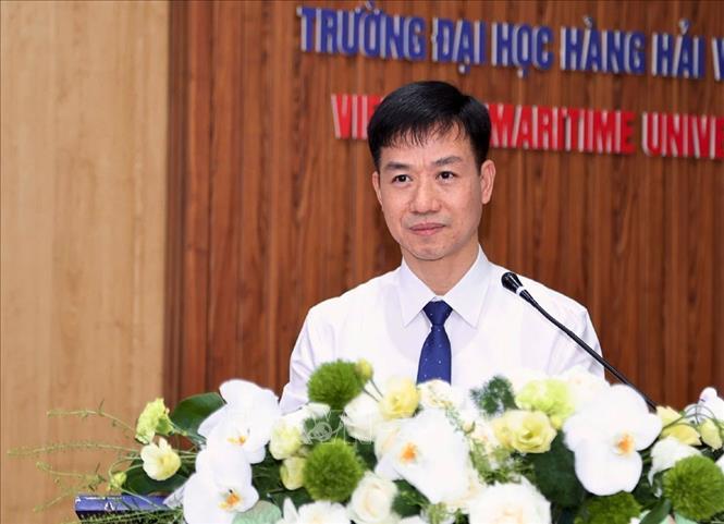 Phó Giám đốc Sở Khoa học và Công nghệ Hải Phòng Lê Lương Thịnh phát biểu bế mạc. Ảnh: Mạnh Minh – TTXVN