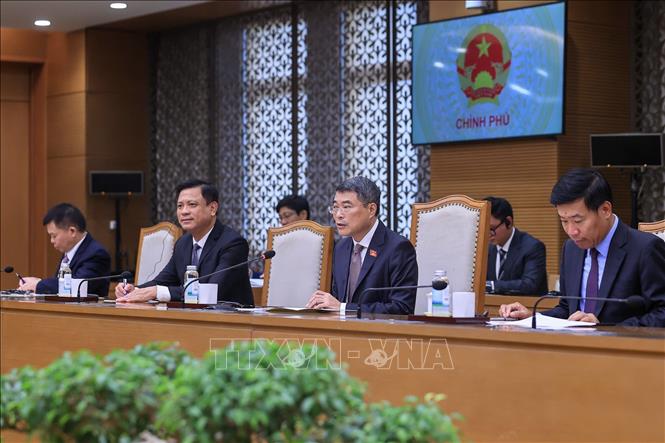 Thủ tướng Lê Minh Hưng phát biểu tại cuộc tiếp Bộ trưởng Quốc phòng Malaysia Mohamed Khaled bin Nordin. Ảnh: Dương Giang -TTXVN