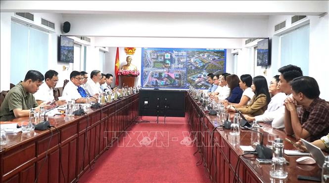 Quang cảnh buổi làm việc. Ảnh: Ánh Tuyết - TTXVN