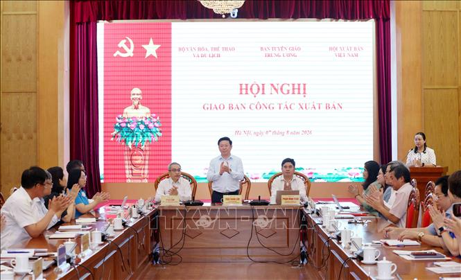 Hội nghị giao ban công tác xuất bản. Ảnh: Phương Hoa - TTXVN