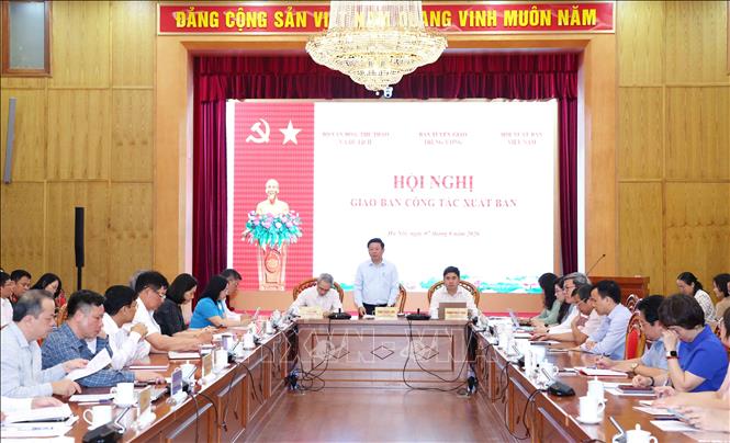 Hội nghị giao ban công tác xuất bản. Ảnh: Phương Hoa - TTXVN
