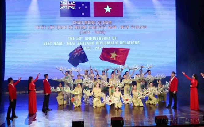 Lễ kỷ niệm 50 năm thiết lập quan hệ ngoại giao Việt Nam - New Zealand (1975-2025) do UBND Thành phố Hồ Chí Minh tổ chức (28/11/2025). Ảnh: Xuân Khu-TTXVN