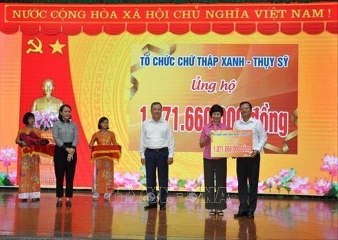Sáng 28/7/2023, Hội Nạn nhân chất độc da cam/dioxin thành phố Đà Nẵng phối hợp với các đơn vị liên quan tổ chức Lễ Phát động Tháng hành động vì nạn nhân chất độc da cam năm 2023. Ảnh: Văn Dũng - TTXVN