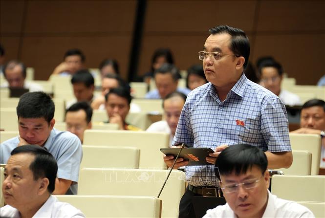 Đại biểu Quốc hội tỉnh Lâm Đồng Huỳnh Ngọc Liêm phát biểu. Ảnh: Tuấn Anh - TTXVN