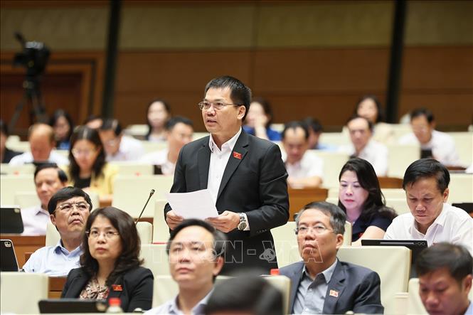 Đại biểu Quốc hội tỉnh Lâm Đồng Dương Khác Mai phát biểu. Ảnh: Doãn Tấn - TTXVN