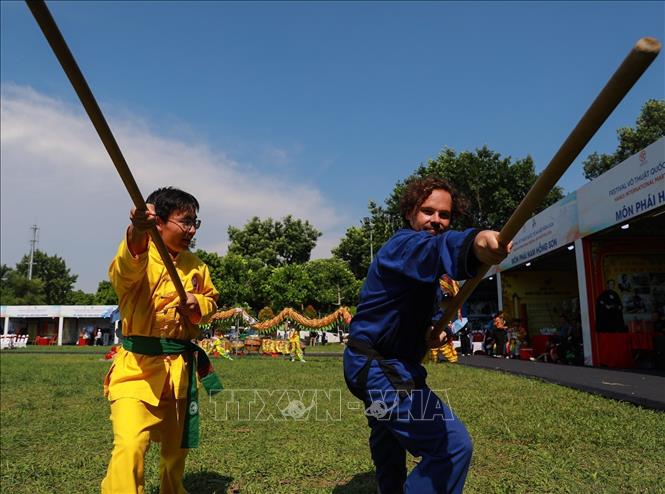 Festival Võ thuật Quốc tế Hà Nội 2026 tạo không gian kết nối giữa các nền võ học trong và ngoài nước. Ảnh: Khánh Hoà - TTXVN