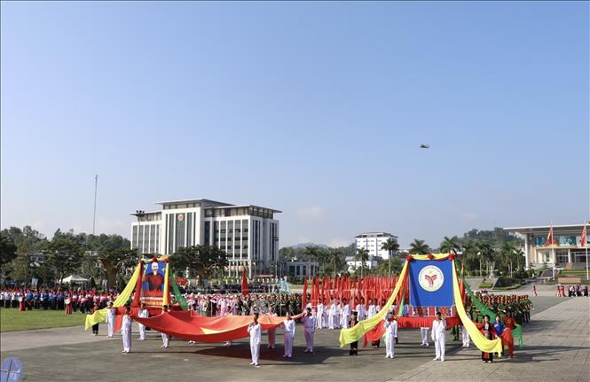 Lễ Khai mạc Đại hội Thể dục thể thao tỉnh Cao Bằng lần thứ X. Ảnh: Chu Hiệu-TTXVN.