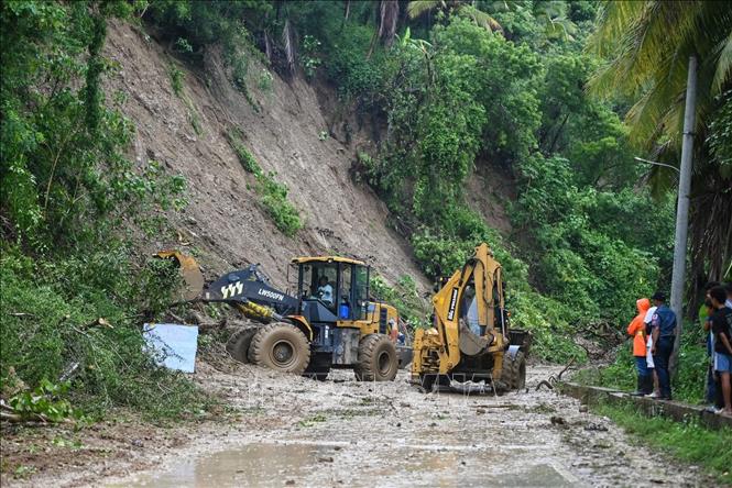 Hiện trường vụ lở đất ở tỉnh Sarangani, Philippines. Ảnh: THX/TTXVN phát