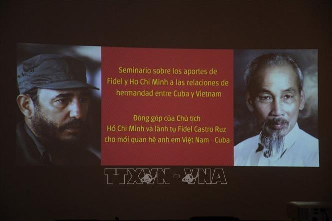  Ban Tuyên giáo Trung ương phối hợp cùng Đảng Cộng sản Cuba tổ chức Hội thảo về những đóng góp của Chủ tịch Hồ Chí Minh và Tổng tư lệnh Fidel Castro đối với tình anh em Việt Nam - Cuba (24/8/2023). Ảnh: Mai Phương-TTXVN
