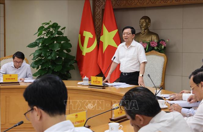 Phó Thủ tướng Hồ Quốc Dũng chủ trì họp về Đề án “Tái cấu trúc các chương trình khoa học, công nghệ và đổi mới sáng tạo quốc gia giai đoạn 2026-2035”. Ảnh: Lâm Khánh – TTXVN