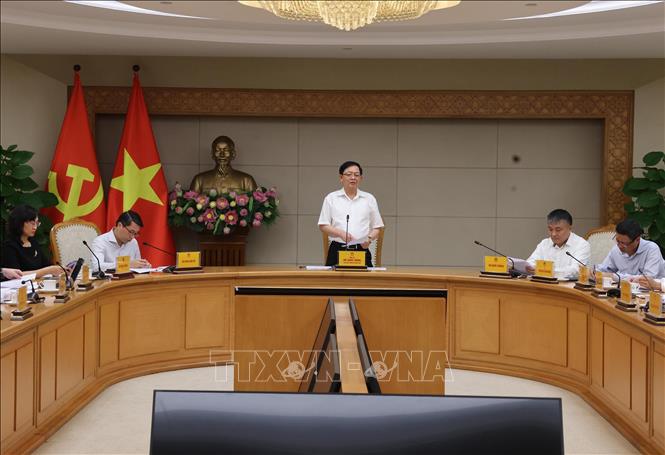 Phó Thủ tướng Hồ Quốc Dũng chủ trì họp về Đề án “Tái cấu trúc các chương trình khoa học, công nghệ và đổi mới sáng tạo quốc gia giai đoạn 2026-2035”. Ảnh: Lâm Khánh – TTXVN