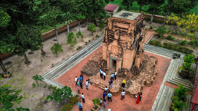 Bảo tồn tối đa giá trị nguyên gốc là yêu cầu quan trọng để Tháp Chót Mạt tiếp tục phát huy giá trị lịch sử, văn hóa và trở thành điểm nhấn trong hành trình khám phá Tây Ninh. Ảnh: Giang Phương - TTXVN