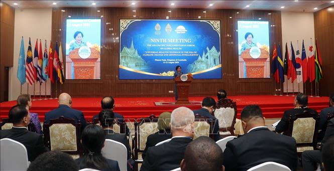Quang cảnh hội nghị. Ảnh: Minh Hưng – PV TTXVN tại Campuchia