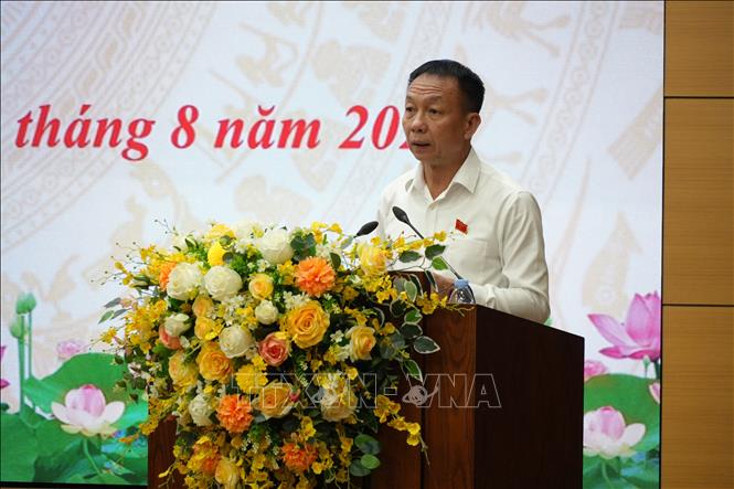 Đồng chí Vũ Quỳnh Khánh, Ủy viên Ban Thường vụ Tỉnh ủy, Phó Chủ tịch thường trực HĐND tỉnh Lào Cai phát biểu khai mạc. Ảnh: Tuấn Khôi - TTXVN
