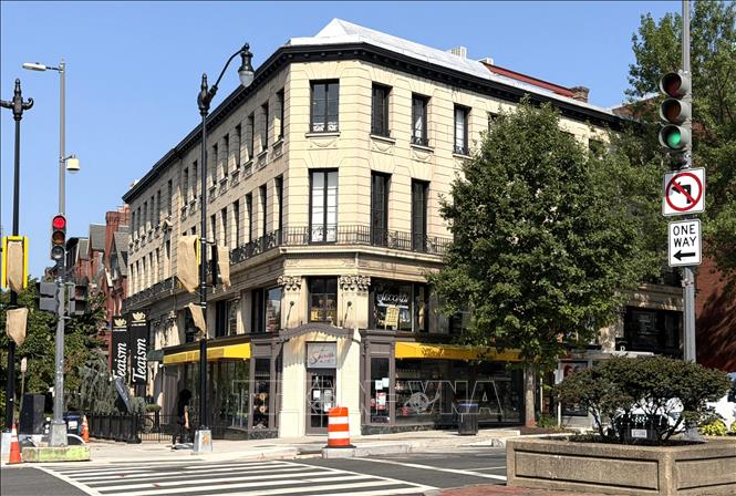 Một góc phố ở trung tâm thủ đô Washington D.C., nơi giá nhà thường ở mức cao. Ảnh: Ngọc Quang – PV TTXVN tại Mỹ