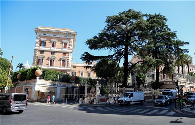 Đại sứ quán Mỹ ở Rome, Italy, nơi diễn ra các cuộc đàm phán giữa Israel và Liban. Ảnh: THX/TTXVN phát