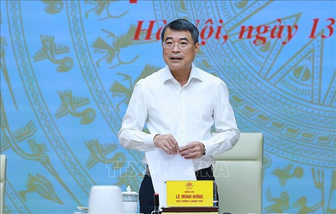 Thủ tướng Lê Minh Hưng làm việc với Ngân hàng Nhà nước Việt Nam và các hệ thống tín dụng. Ảnh: Dương Giang – TTXVN 
