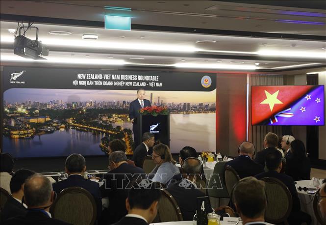 Tổng Bí thư, Chủ tịch nước Tô Lâm phát biểu tại Hội nghị bàn tròn doanh nghiệp Việt Nam - New Zealand. Ảnh: Thống Nhất – TTXVN