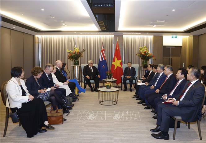 Tổng Bí thư, Chủ tịch nước Tô Lâm hội kiến Chủ tịch Quốc hội New Zealand Gerry Brownlee. Ảnh: Thống Nhất – TTXVN