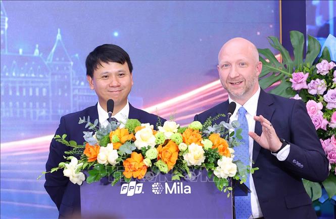 Đại biểu chia sẻ về kết quả hợp tác và định hướng giai đoạn mới. Ảnh: Văn Điệp - TTXVN 