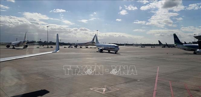 Máy bay của Air Algérie trên Sân bay quốc tế Algiers. Ảnh: Mạnh Hùng – PV TTXVN tại Algeria