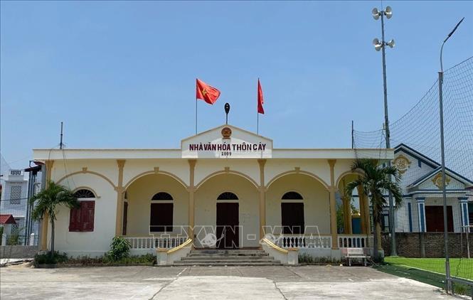 Nhà văn hóa thôn Cáy (cũ) nay được chọn là nhà văn hóa trung tâm của thôn Hoàng Du, xã Gia Phúc, thành phố Hải Phòng tuy mới hơn nhưng xét về diện tích vẫn chưa đáp ứng được những cuộc hội họp đông người của thôn mới sau sắp xếp. Ảnh: Mạnh Minh - TTXVN