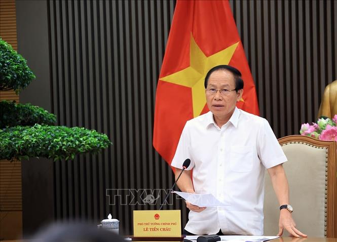 Phó Thủ tướng Lê Tiến Châu phát biểu. Ảnh: Tuấn Anh - TTXVN