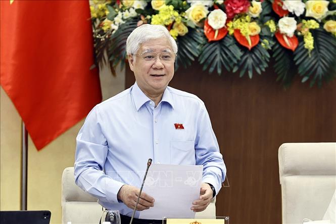 Phó Chủ tịch Thường trực Quốc hội Đỗ Văn Chiến phát biểu. Ảnh: Doãn Tấn - TTXVN