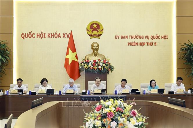 Chủ tịch Quốc hội Trần Thanh Mẫn chủ trì phiên họp. Ảnh: Doãn Tấn - TTXVN