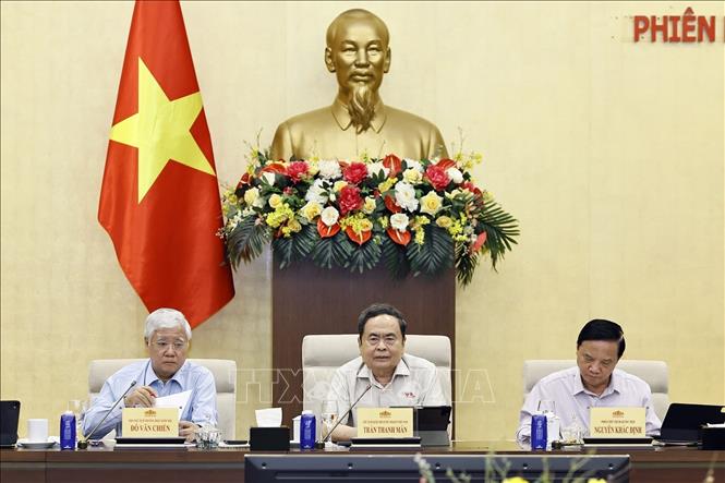 Chủ tịch Quốc hội Trần Thanh Mẫn phát biểu. Ảnh: Doãn Tấn - TTXVN
