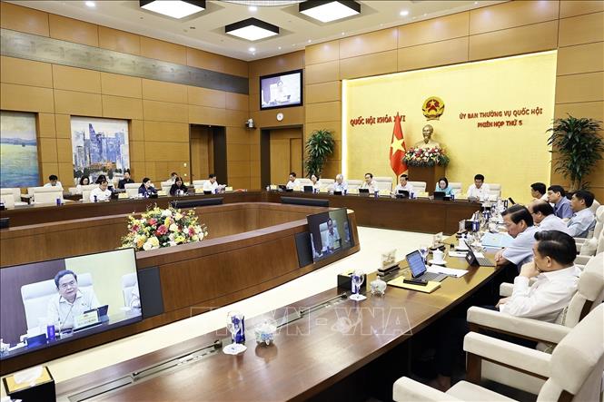 Chủ tịch Quốc hội Trần Thanh Mẫn phát biểu. Ảnh: Doãn Tấn - TTXVN