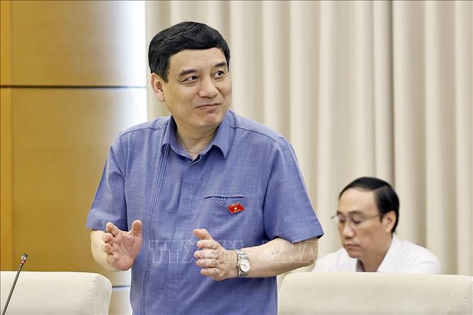 Chủ nhiệm Ủy ban Văn hóa và Xã hội của Quốc hội Nguyễn Đắc Vinh phát biểu. Ảnh: Doãn Tấn - TTXVN